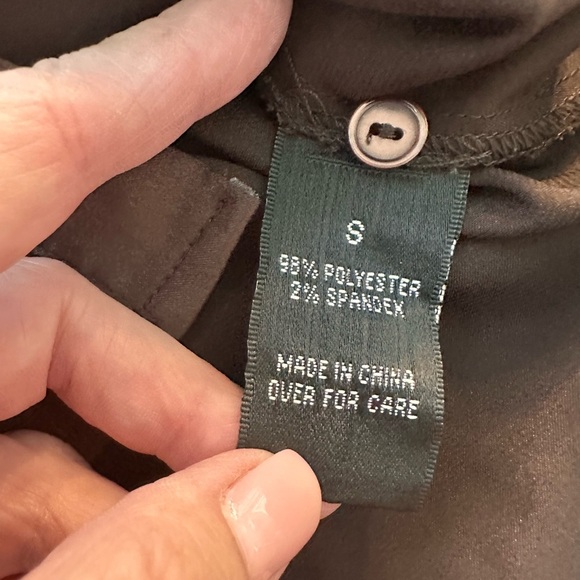 A Byer Vintage Brown Silky Fitted Blouse Size XS/S Whimsigoth Preppy Fairy Y2K - Picture 6 of 11